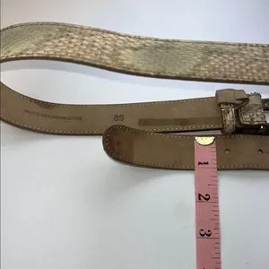 Authentic TOD’S Cream/Tan Python Skin Belt ~ Size 85 Tod main image 3